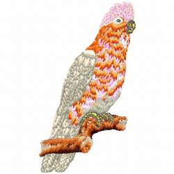 Parrots Embroidery Design 7